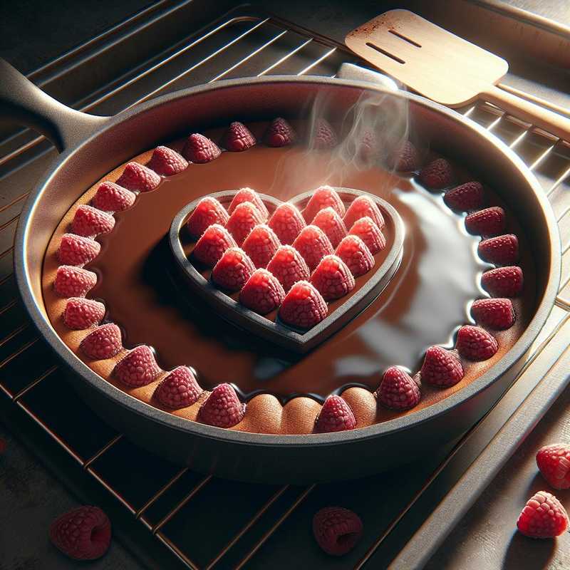 Chocolate Cake with Raspberry Heart