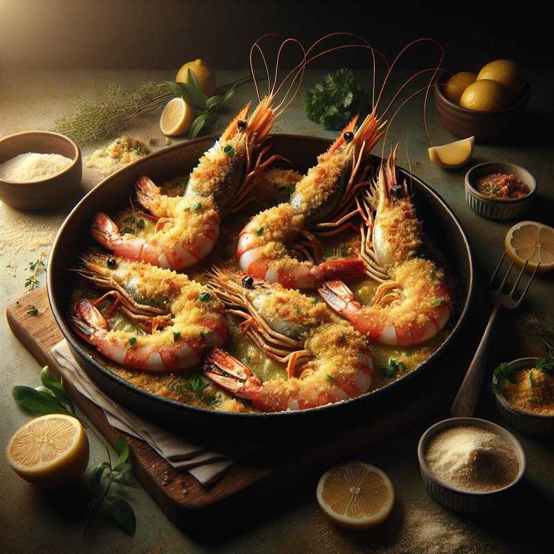 Prawns in breadcrumbs