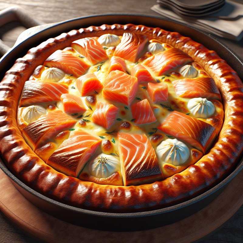 Salmon and Robiola Flan