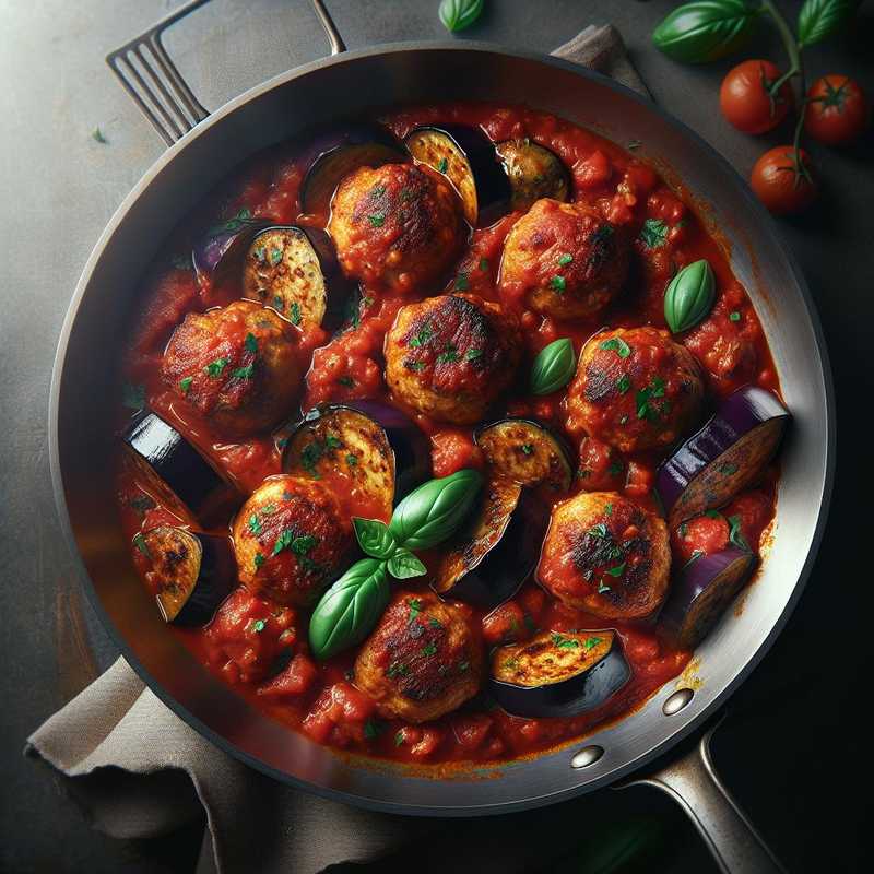 Swordfish and Eggplant Meatballs in Tomato Sauce