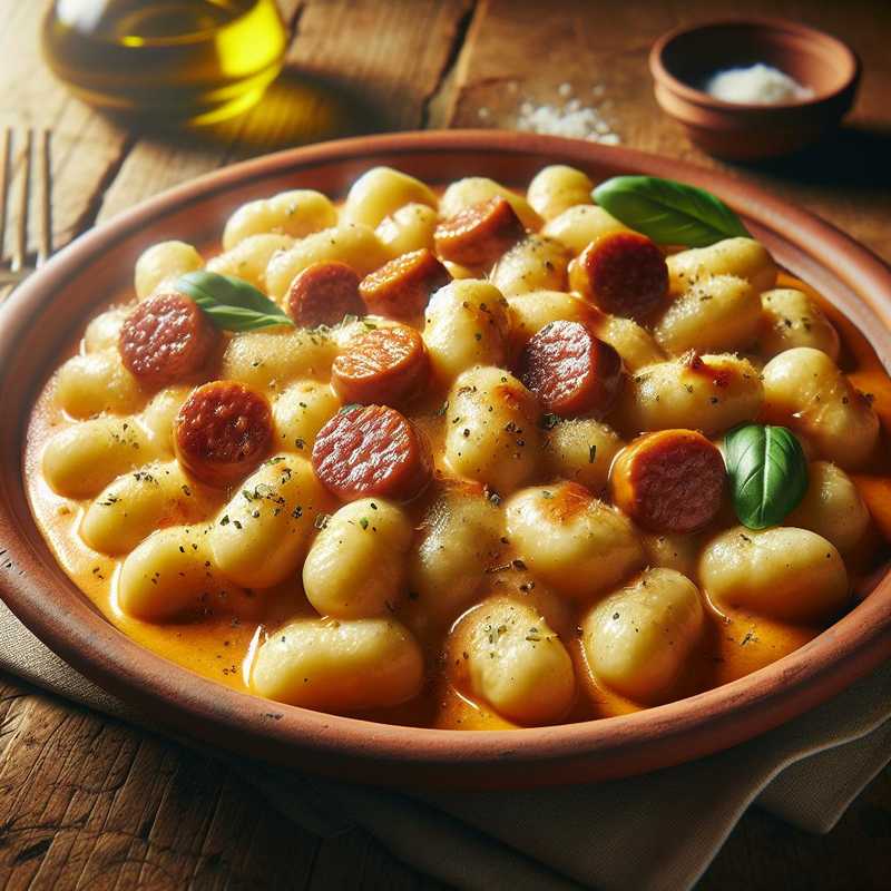 Gnocchi with Sausage and Stracchino