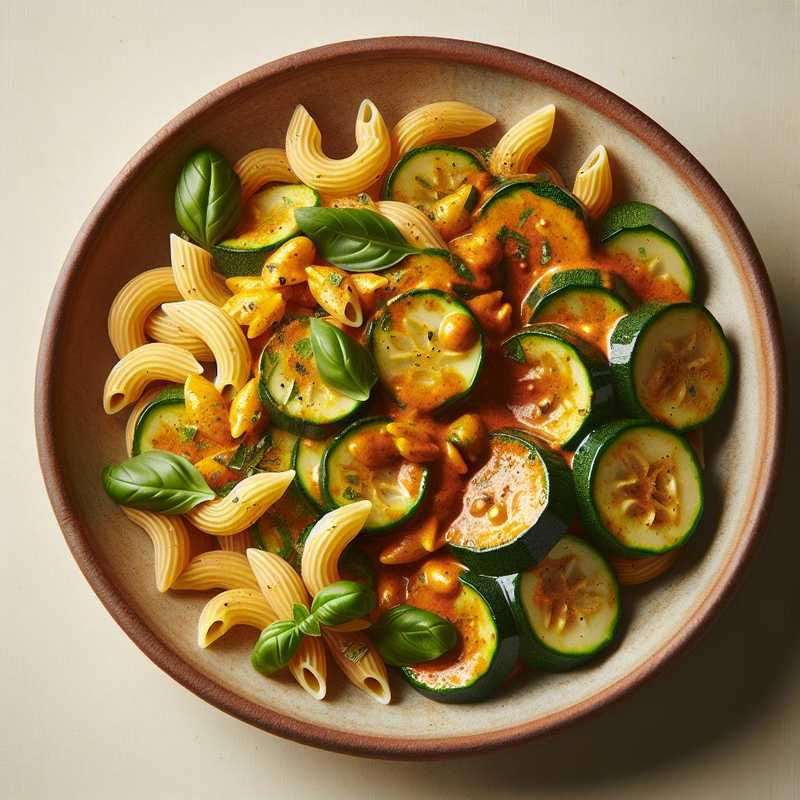 Whole wheat conchiglie with zucchini and curry