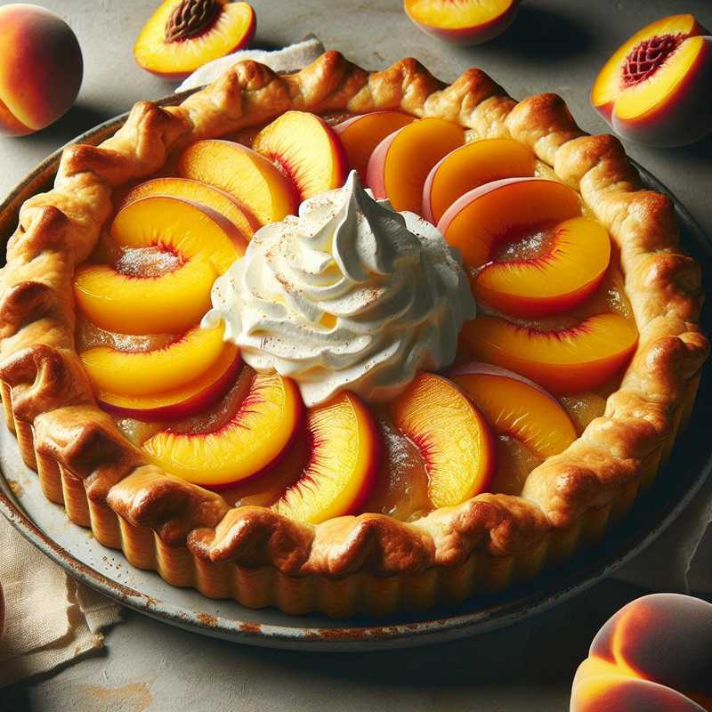 Chilled Custard and Peach Tart