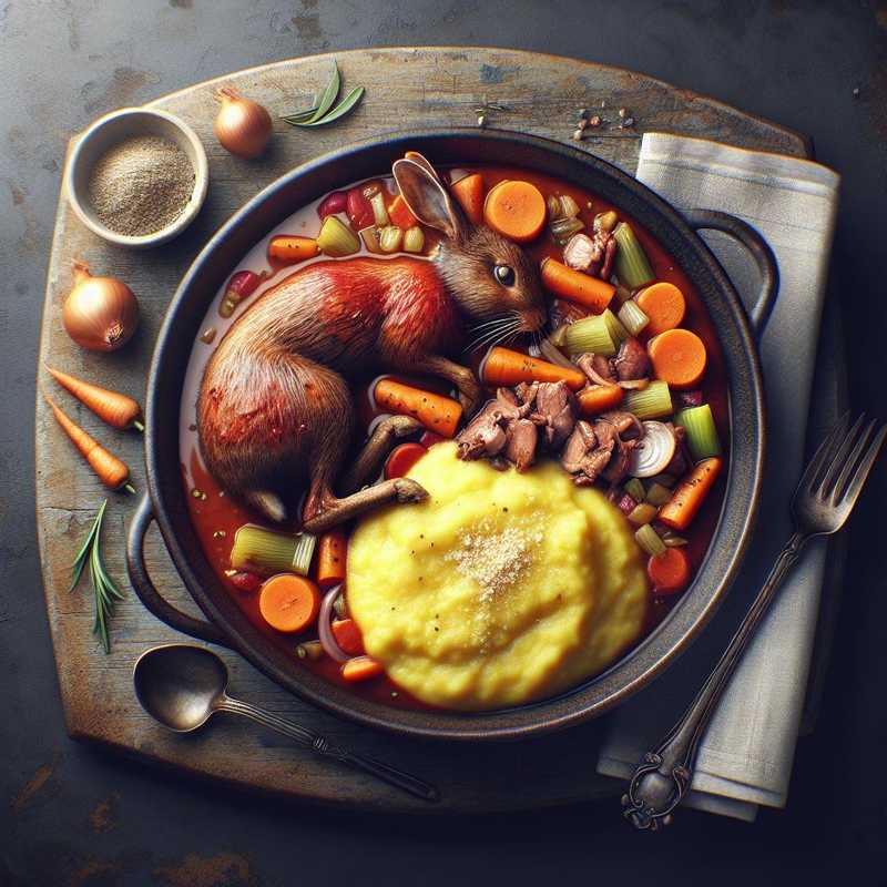 Stewed Rabbit and Polenta