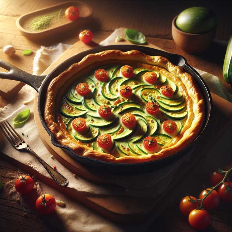 Puff Pastry Tart with Creamy Zucchini and Cherry Tomatoes