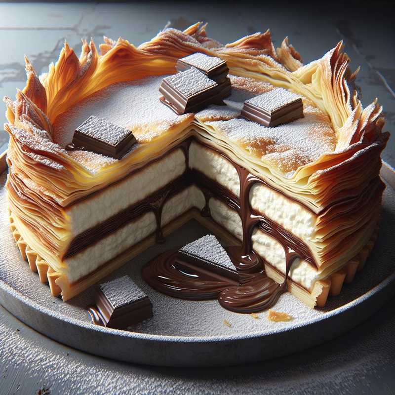 Filo Pastry Pie with Ricotta and Chocolate
