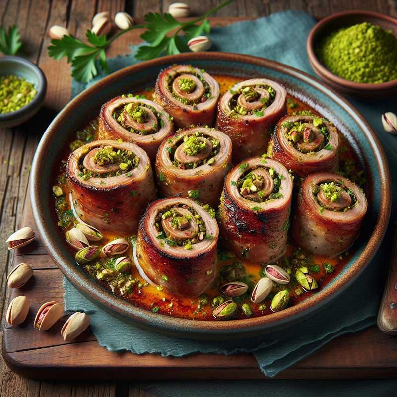 Pistachio Meat Rolls