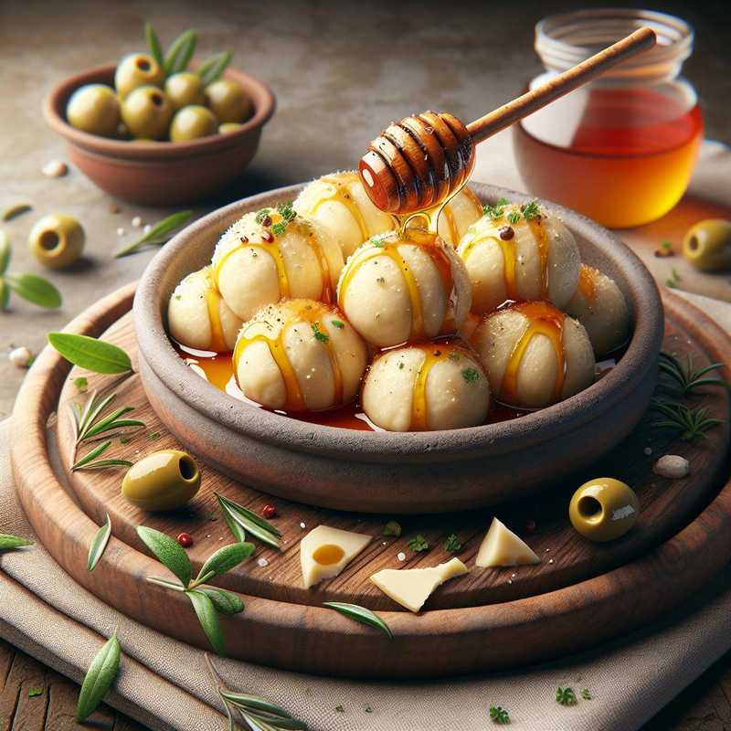 Puff Pastry Bites with Cheese and Honey