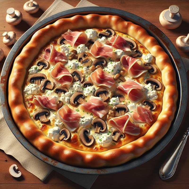 Savory Pie with Ricotta, Mushrooms, and Ham
