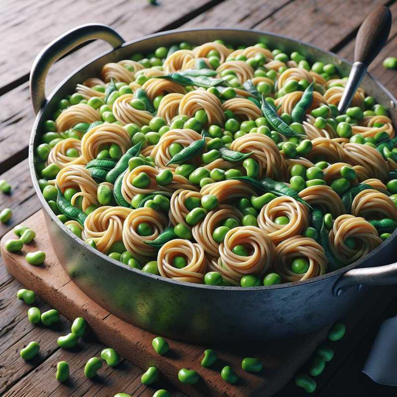 Pasta with fava beans