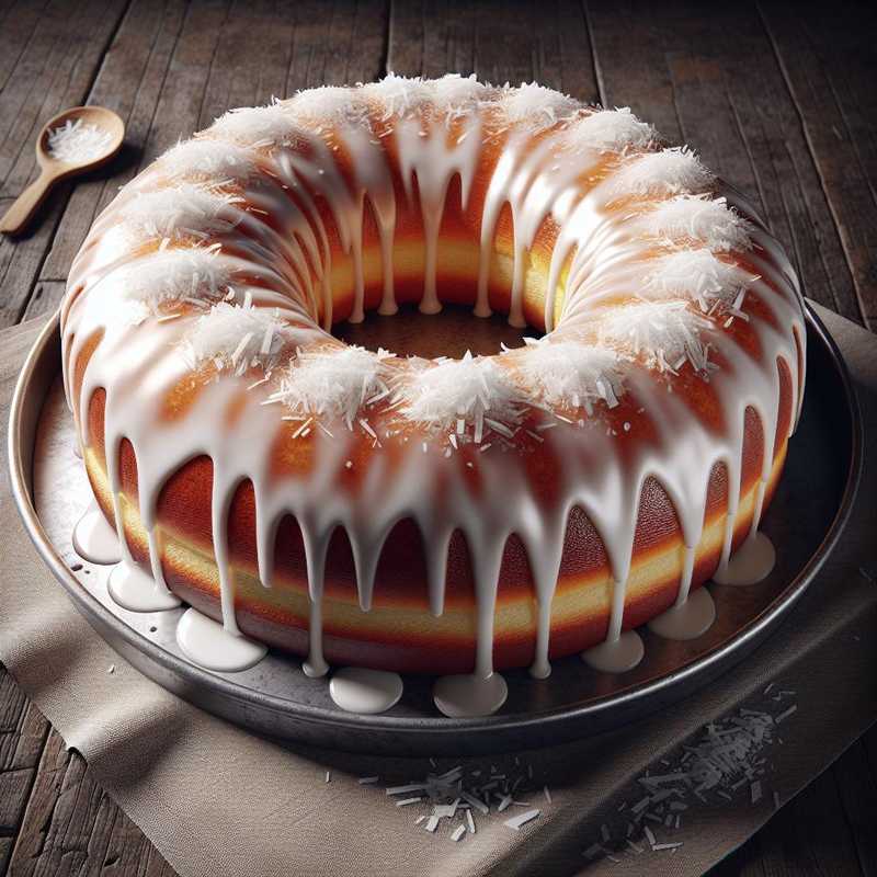 Glazed Yogurt and Coconut Bundt Cake