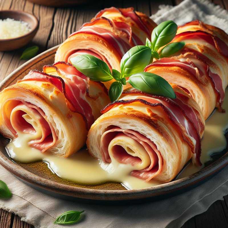 Pancarré Rolls with Ham and Cheese