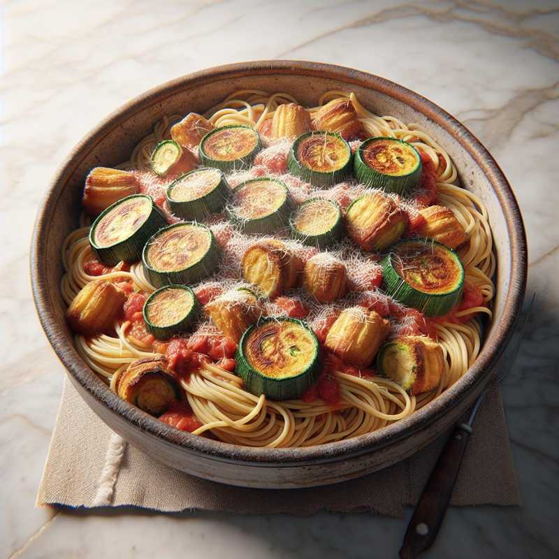 Pasta with Fried Zucchini