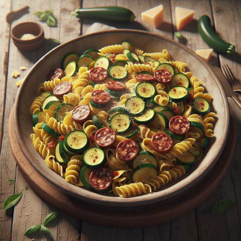 Pasta zucchini and sausage