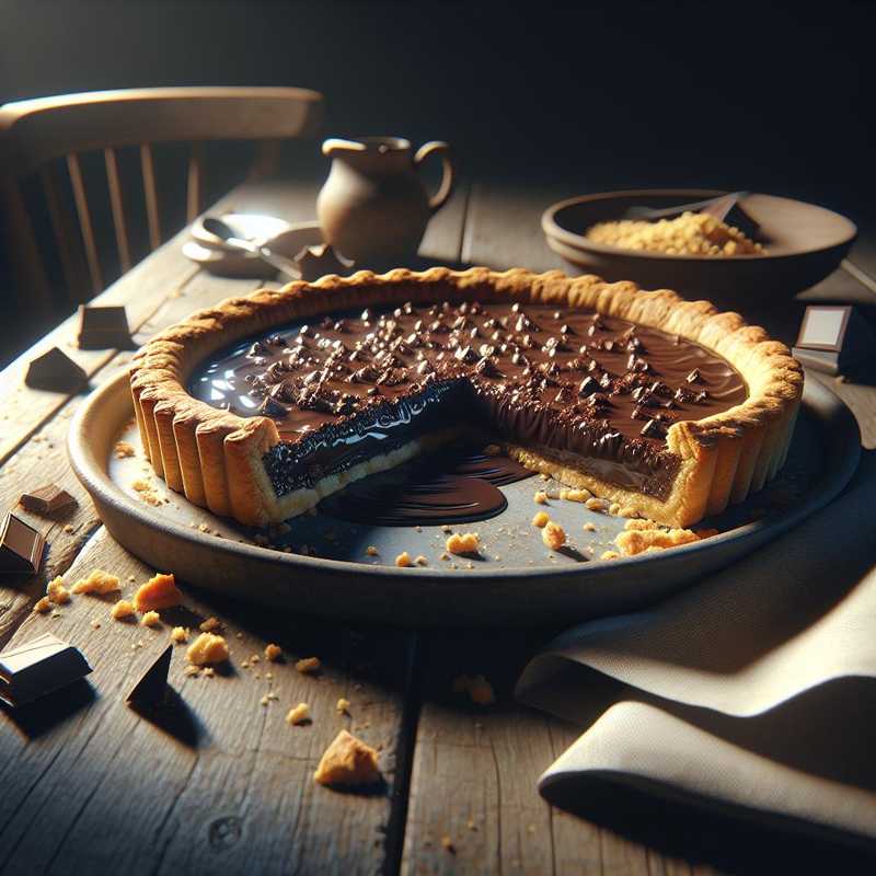 Spelt, Water, and Chocolate Tart