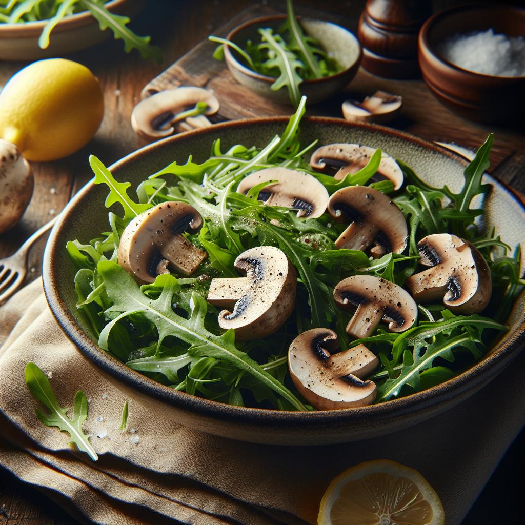 Insalata funghi e rucola - Home