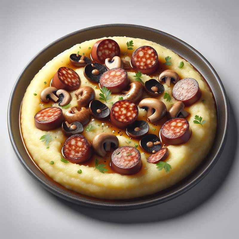 Polenta with Sausage and Mushrooms